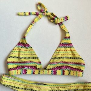 Roxy yellow bathing suit size L